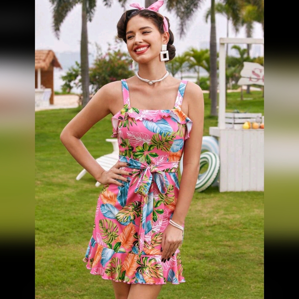 Women's tropical resort dress
